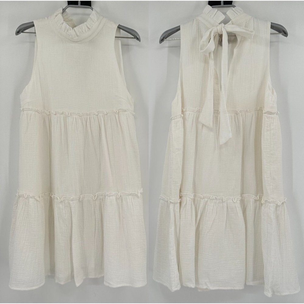 Pomander Place by Tuckernuck White Lightweight Gauze Morgan Dress sz XS NEW Mini